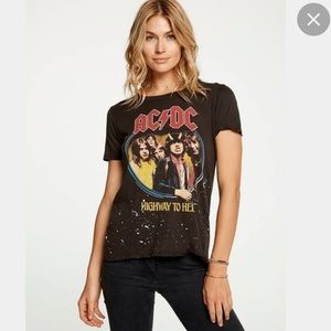 AC/DC paint splatter tee